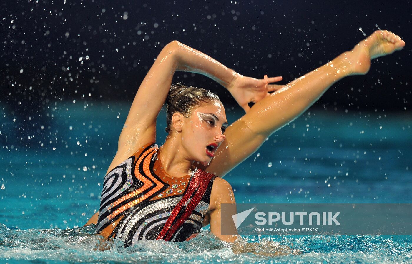 Synchronized swimming European Championship. First day