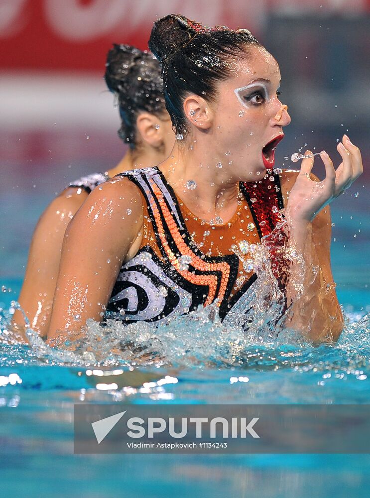Synchronized swimming European Championship. First day