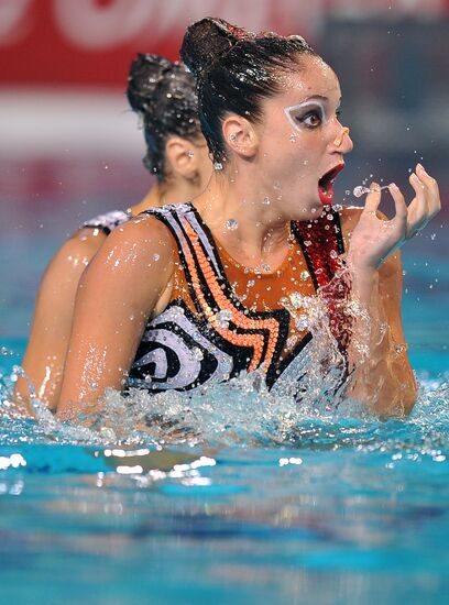 Synchronized swimming European Championship. First day