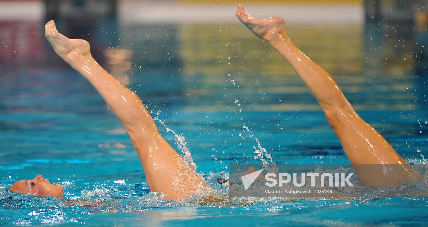 Synchronized swimming European Championship. First day