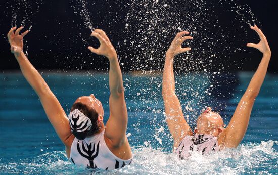 Synchronized swimming European Championship. First day