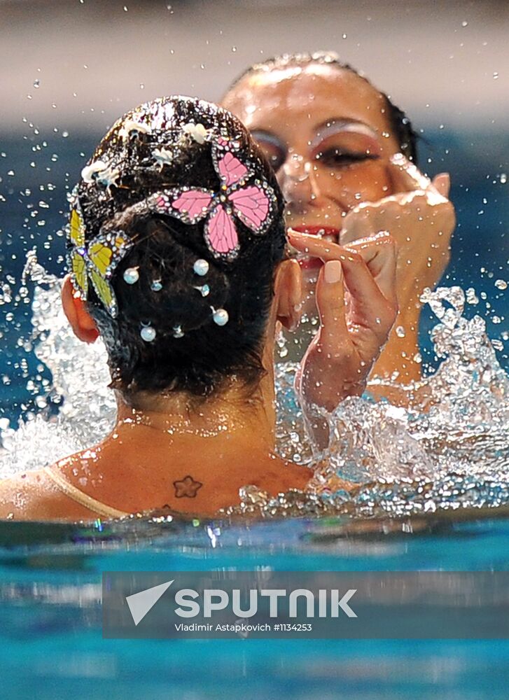 Synchronized swimming European Championship. First day