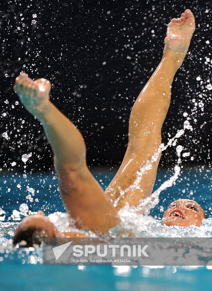 Synchronized swimming European Championship. First day
