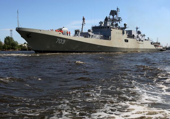 Sea trials for frigate Quiver (Tarkash)