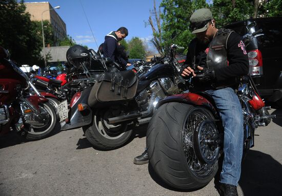 Rally in support of Russian bikers arrested in Iraq