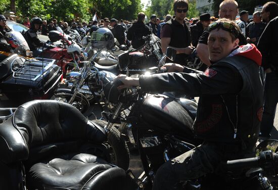 Rally in support of Russian bikers arrested in Iraq