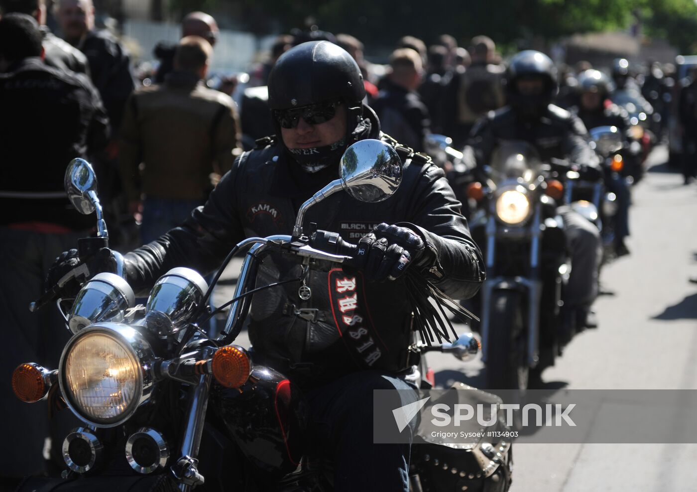 Rally in support of Russian bikers arrested in Iraq