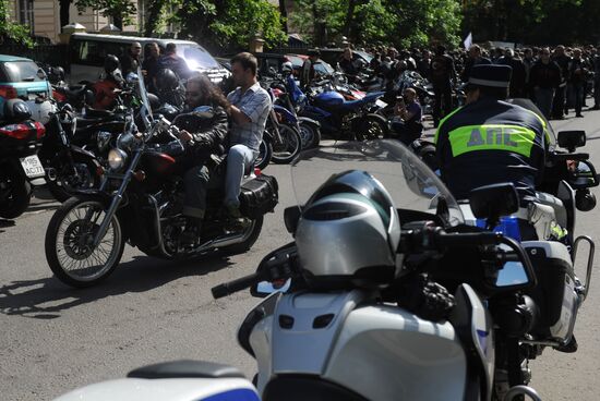 Rally in support of Russian bikers arrested in Iraq