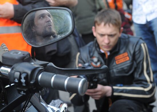 Rally in support of Russian bikers arrested in Iraq