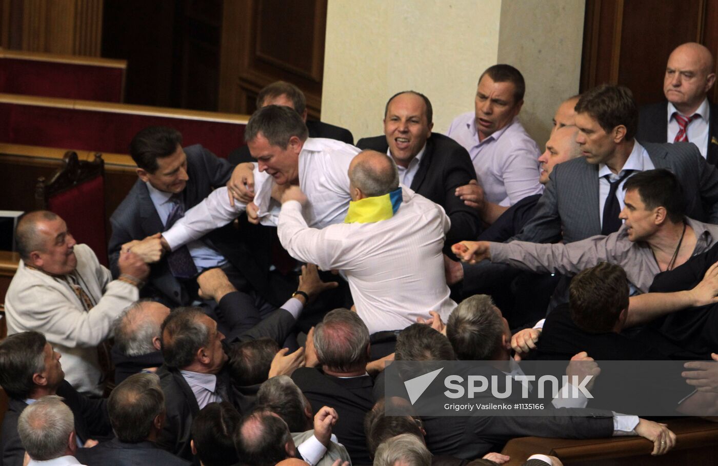 Fight in Verkhovna Rada in Kiev