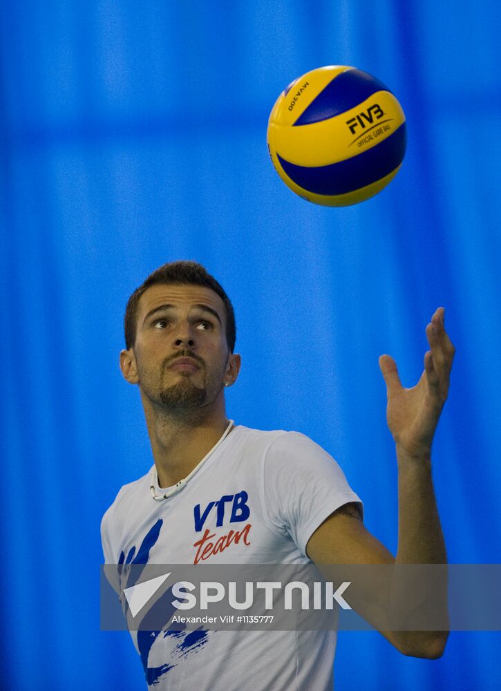 Russian Olympic volleyball team's training session in Anapa