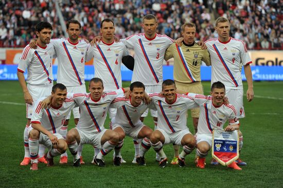 Football. Friendly match between Russia and Uruguay