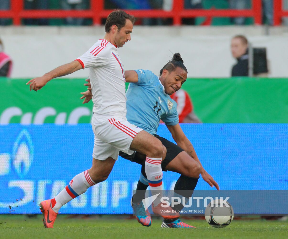 Football. Friendly match between Russia and Uruguay