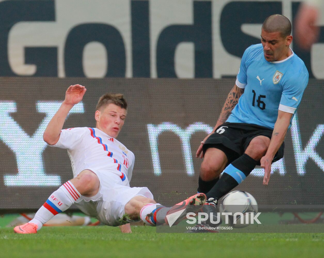 Football. Friendly match between Russia and Uruguay