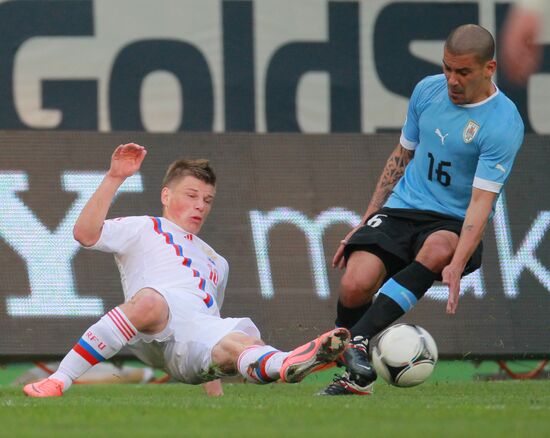 Football. Friendly match between Russia and Uruguay