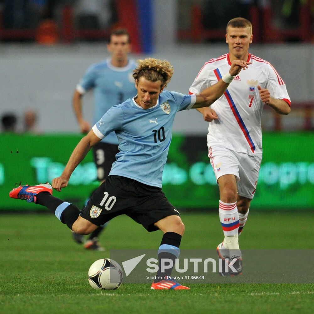 Football. Friendly match between Russia and Uruguay