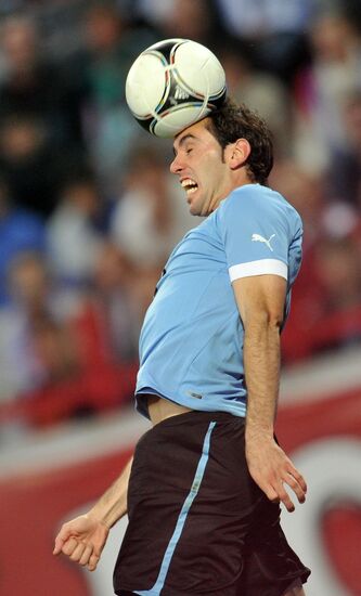 Football. Friendly match between Russia and Uruguay