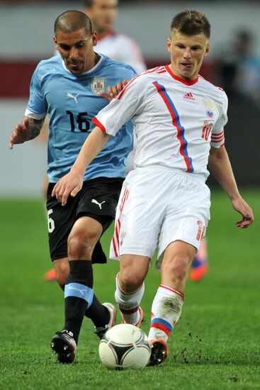 Football. Friendly match between Russia and Uruguay