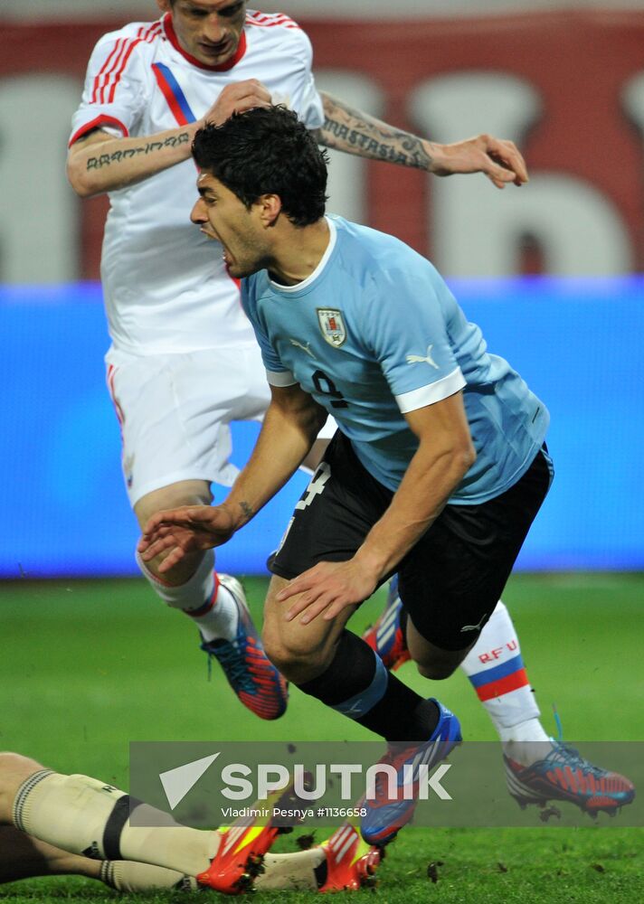 Football. Friendly match between Russia and Uruguay