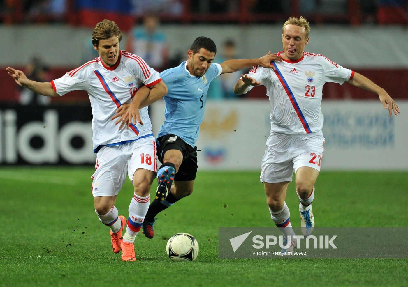 Football. Friendly match between Russia and Uruguay