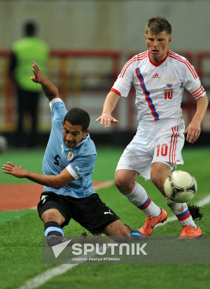 Football. Friendly match between Russia and Uruguay