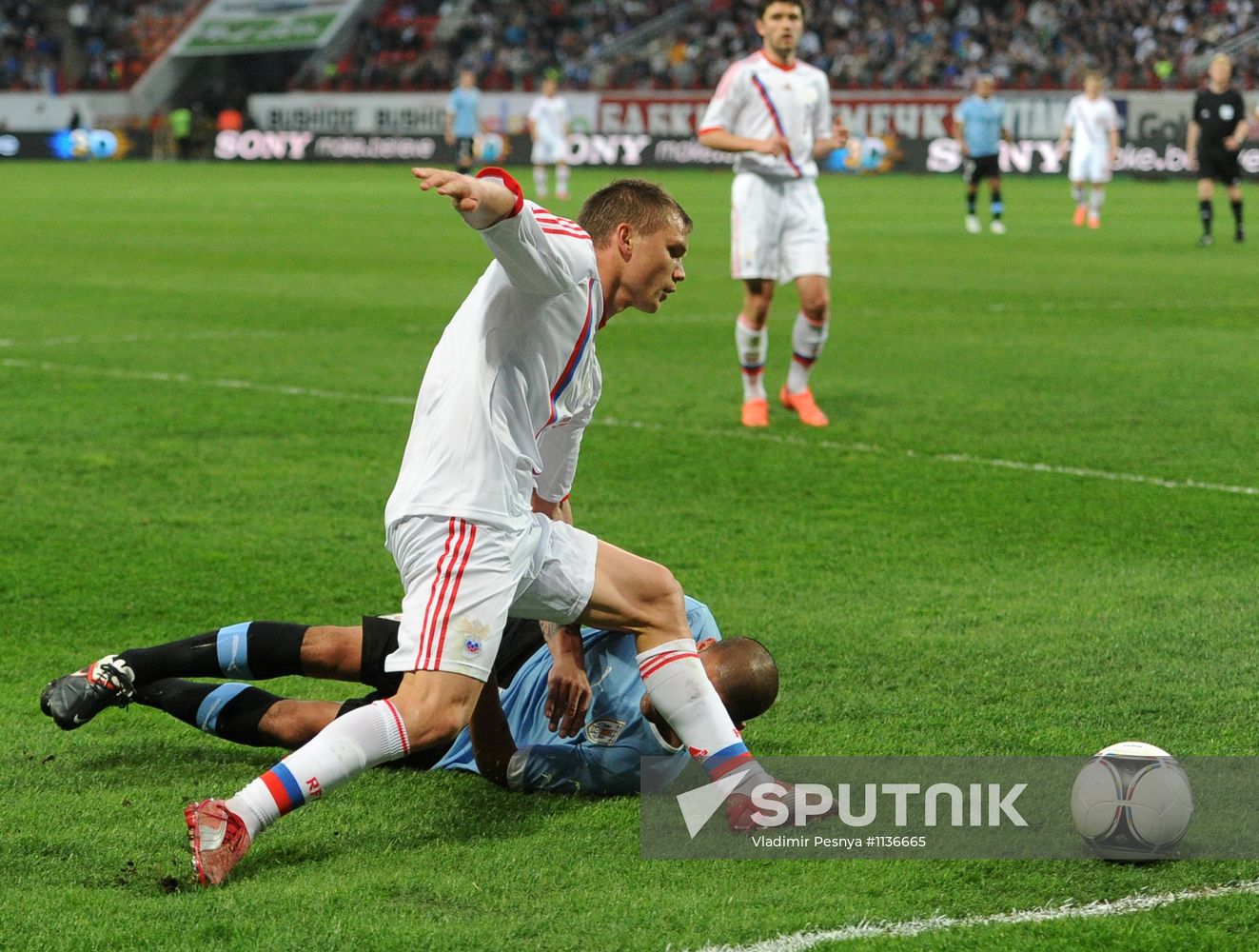 Football. Friendly match between Russia and Uruguay