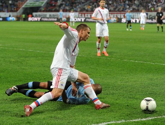 Football. Friendly match between Russia and Uruguay