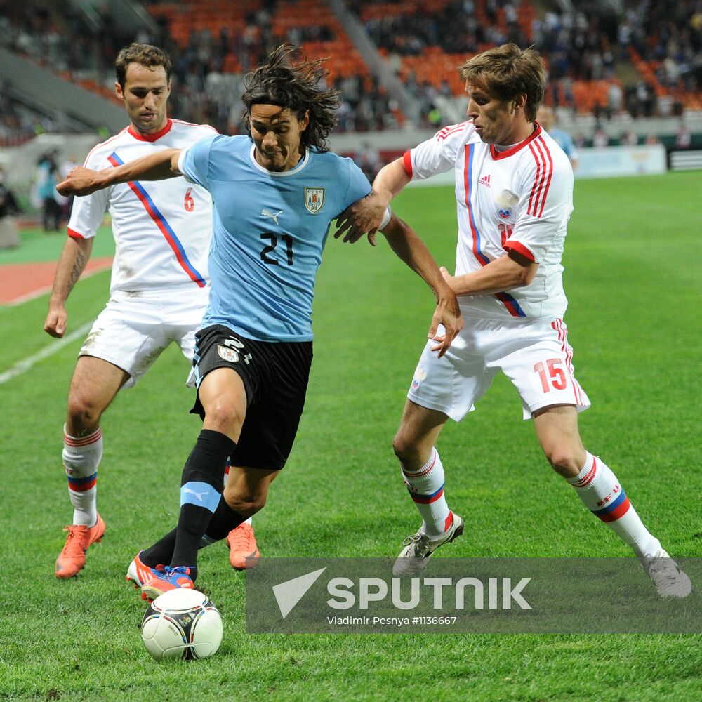 Football. Friendly match between Russia and Uruguay