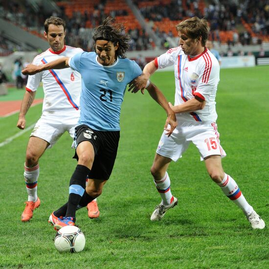 Football. Friendly match between Russia and Uruguay