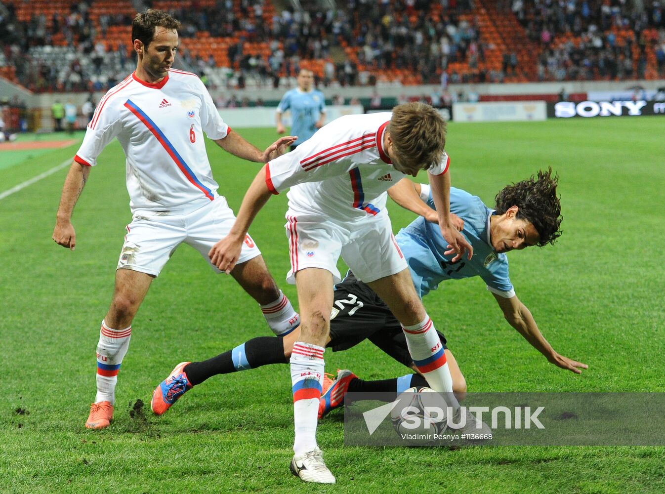 Football. Friendly match between Russia and Uruguay