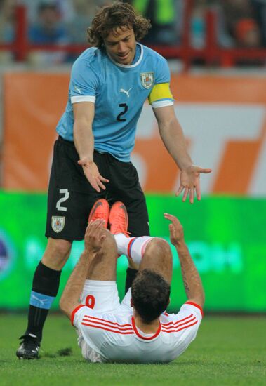 Football. Friendly match between Russia and Uruguay