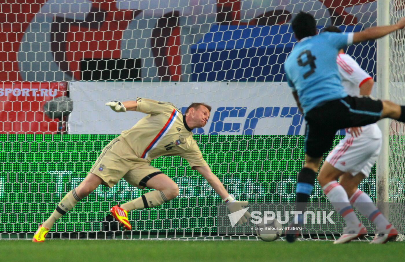 Football. Friendly match between Russia and Uruguay