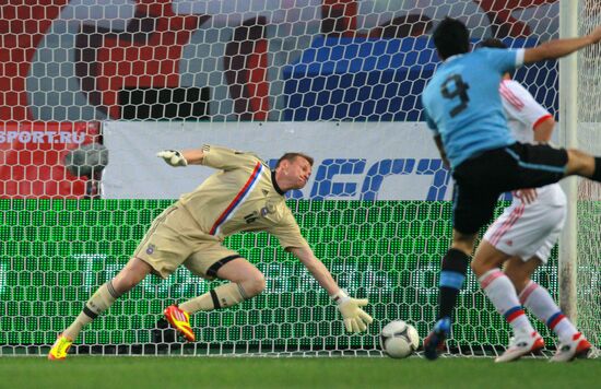Football. Friendly match between Russia and Uruguay