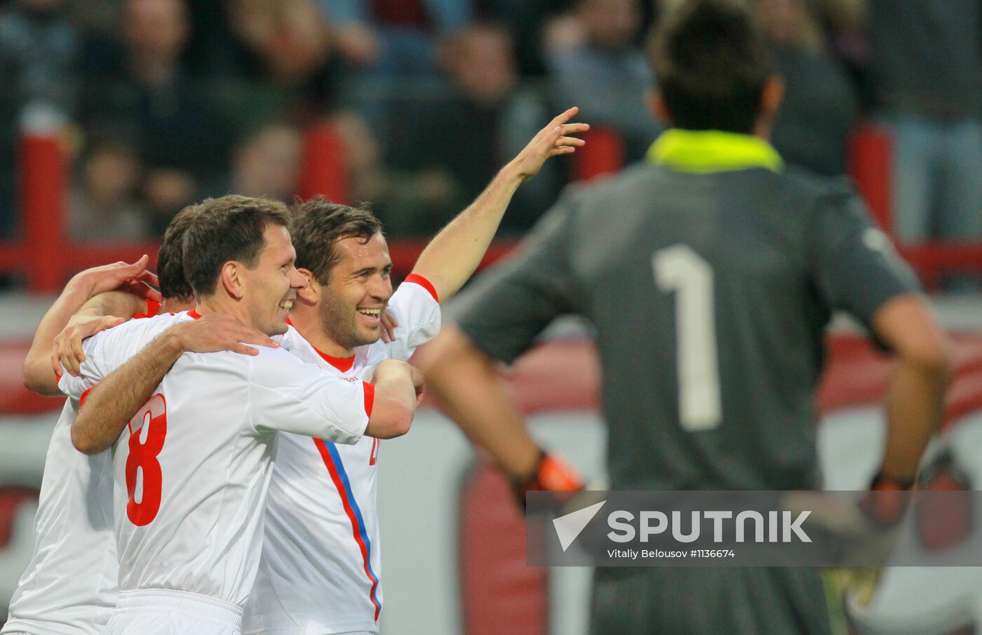 Football. Friendly match between Russia and Uruguay