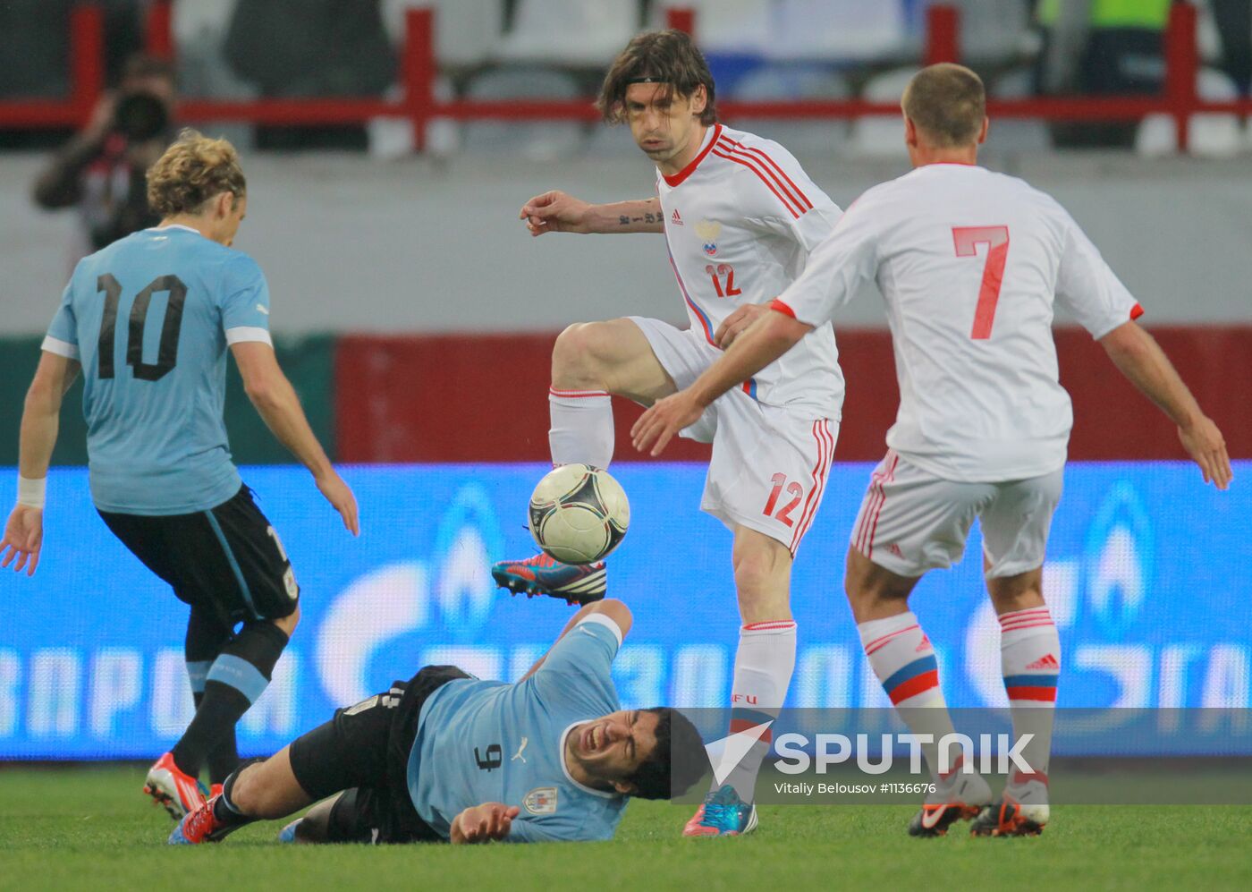 Football. Friendly match between Russia and Uruguay