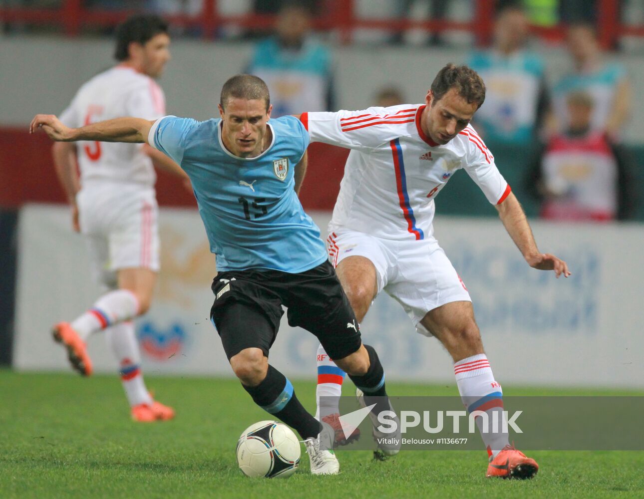 Football. Friendly match between Russia and Uruguay