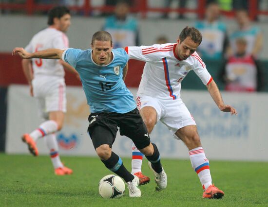 Football. Friendly match between Russia and Uruguay