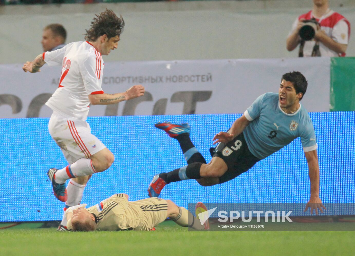 Football. Friendly match between Russia and Uruguay