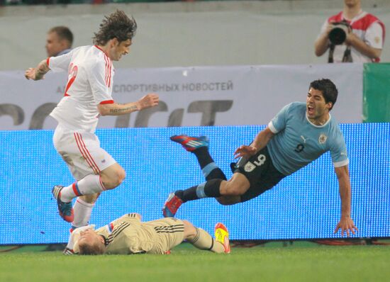 Football. Friendly match between Russia and Uruguay