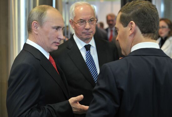 V. Putin and D.Medvedev meet with Prime Minister of Ukraine