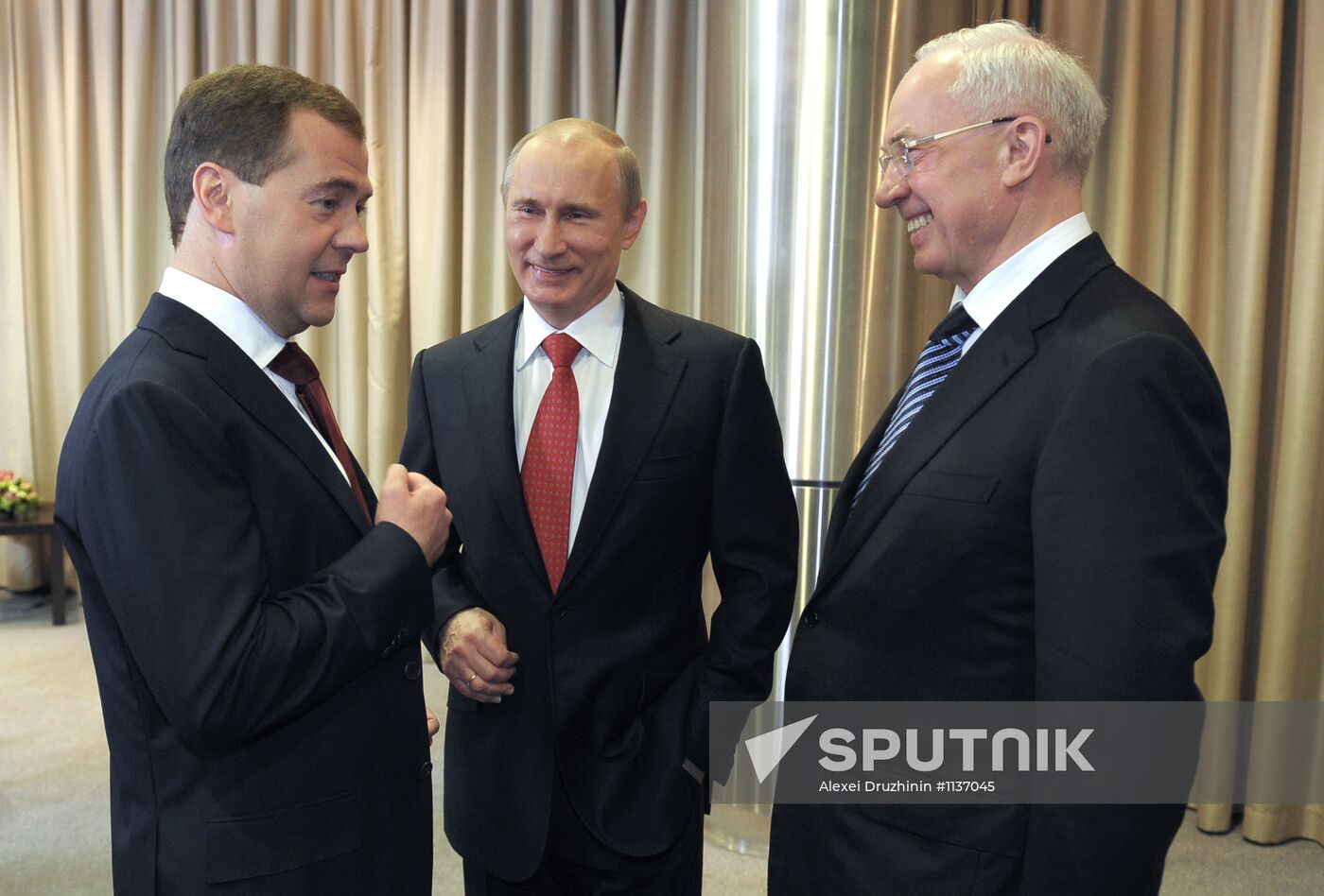 V. Putin and D.Medvedev meet with Prime Minister of Ukraine