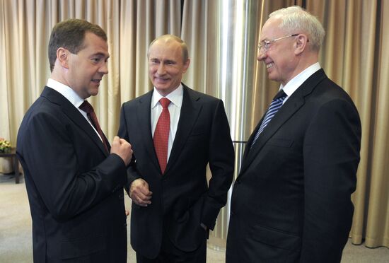 V. Putin and D.Medvedev meet with Prime Minister of Ukraine
