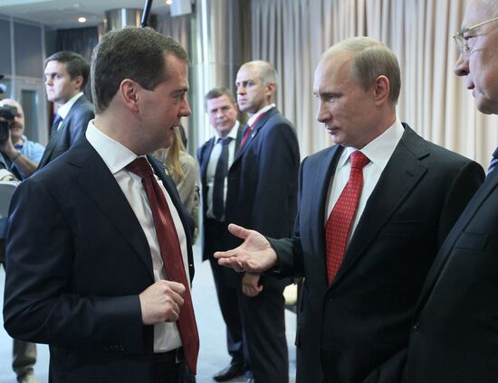 V. Putin and D.Medvedev meet with Prime Minister of Ukraine