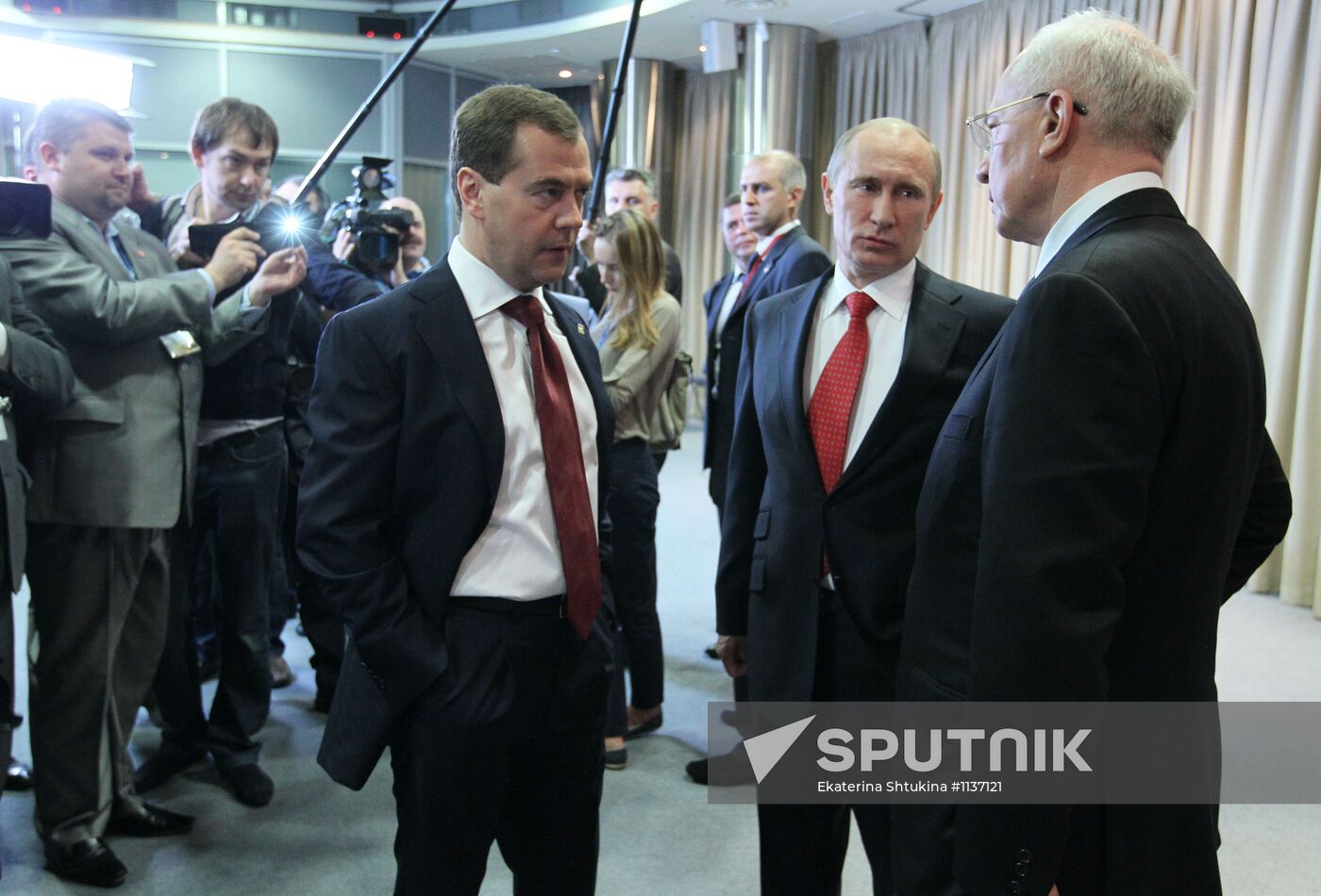 V. Putin and D.Medvedev meet with Prime Minister of Ukraine