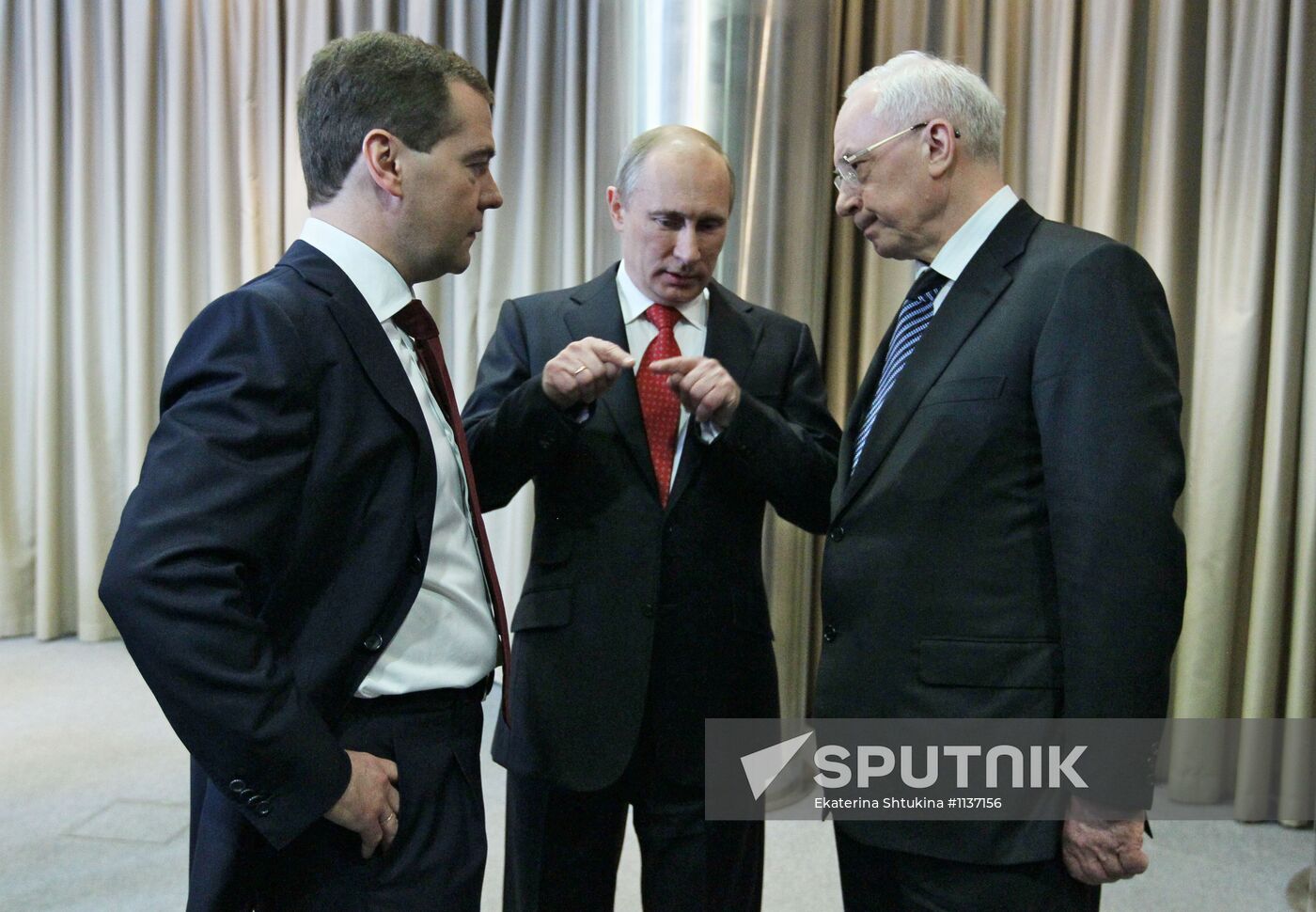 V. Putin and D.Medvedev meet with Prime Minister of Ukraine