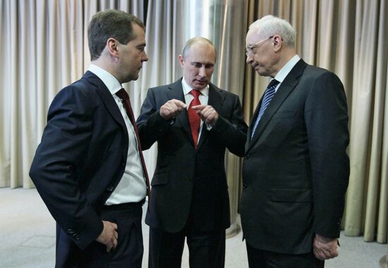 V. Putin and D.Medvedev meet with Prime Minister of Ukraine