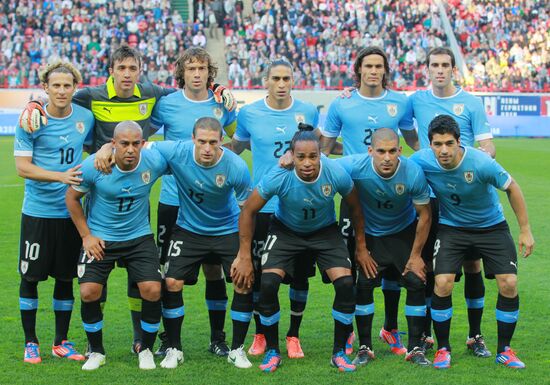 Football. Russia vs. Uruguay friendly match