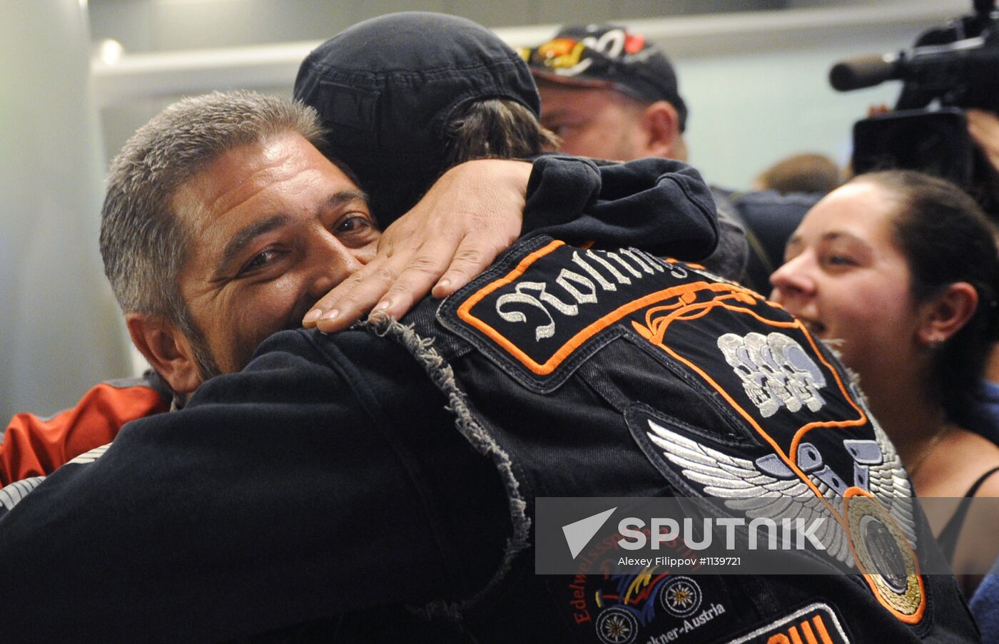 Russian bikers come back from Iraq