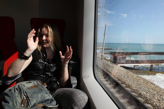Lastochka (Swallow) train presented in Sochi