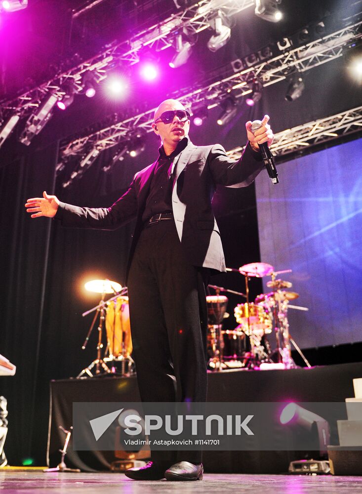 Pitbull gives concert in Moscow